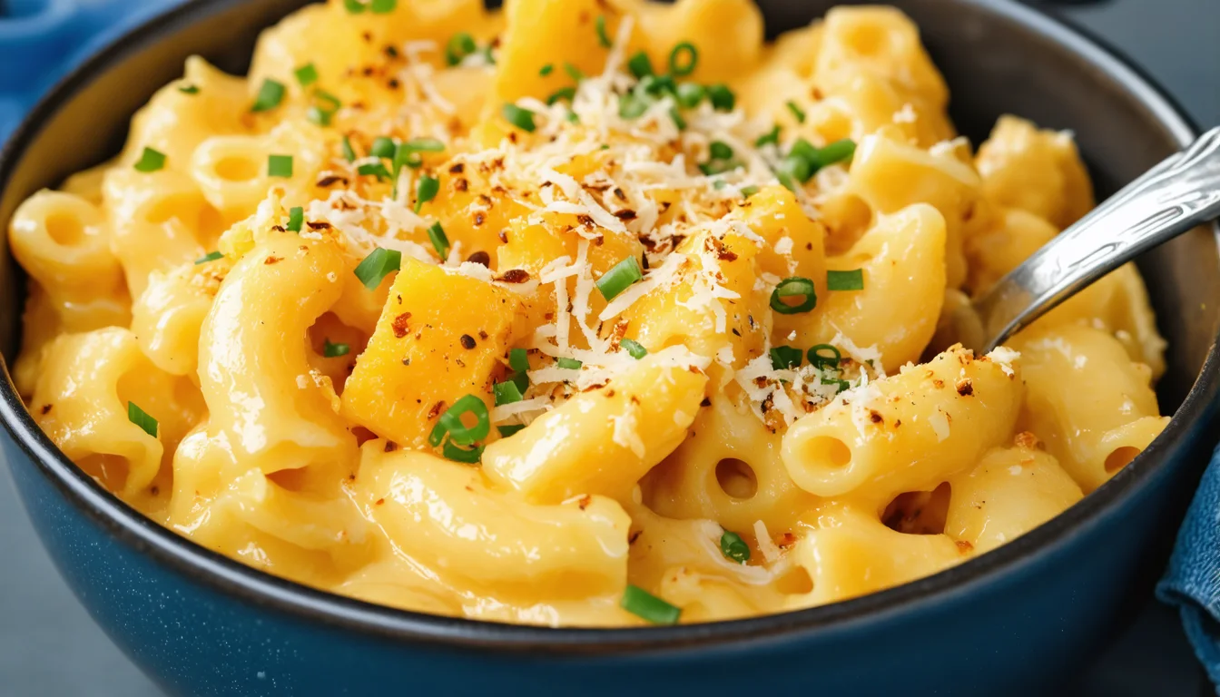 Butternut Squash Mac and Cheese Close up