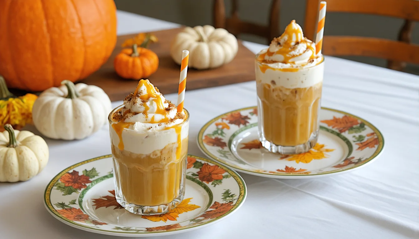 Easy Funny Delicious Pumpkin Floats - Serving suggestion