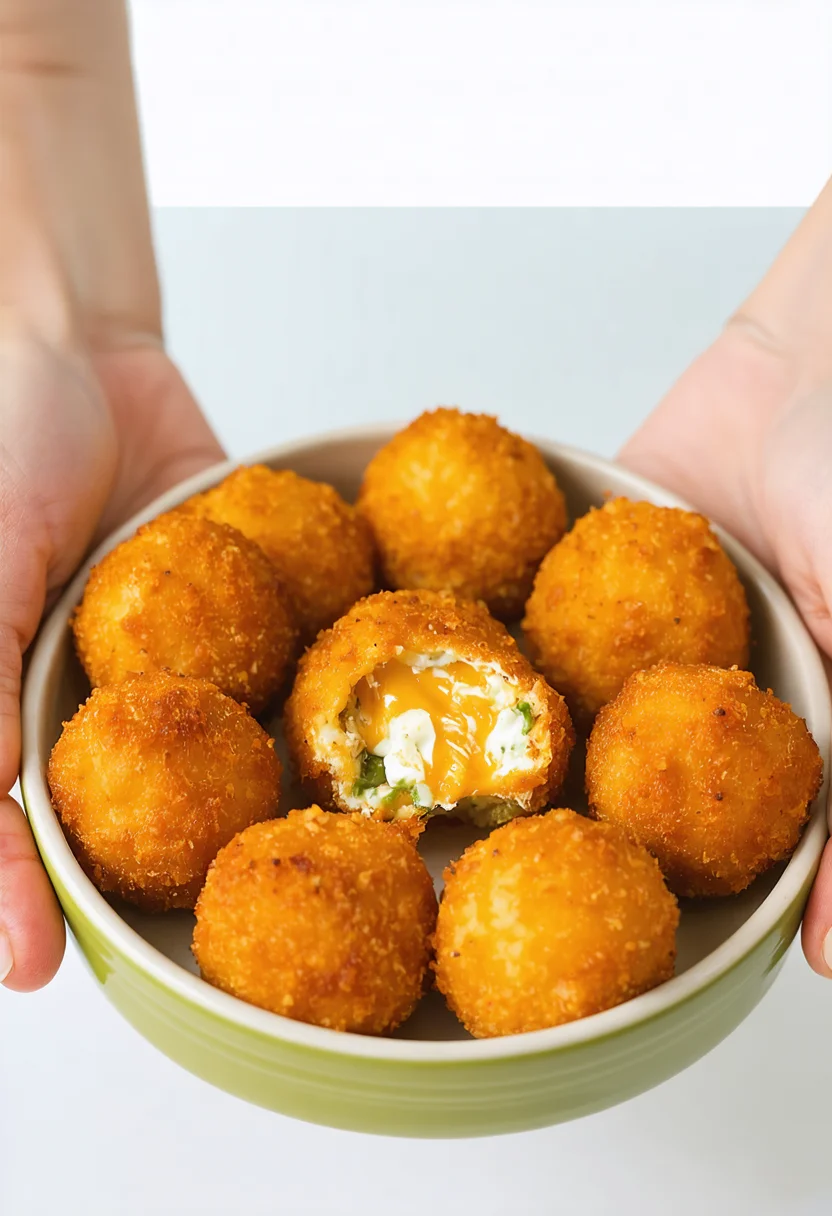  Crispy Pumpkin Cheese Balls - Serving suggestion