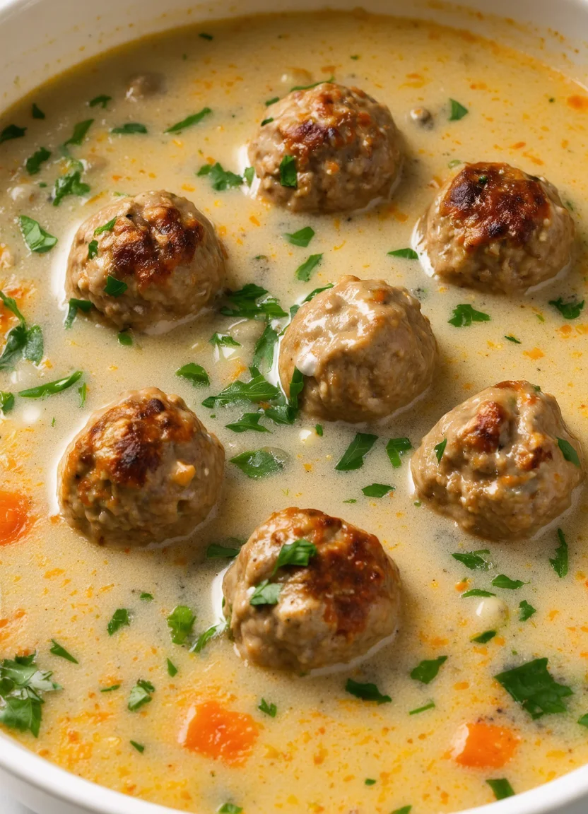 Creamy Italian Meatball Soup