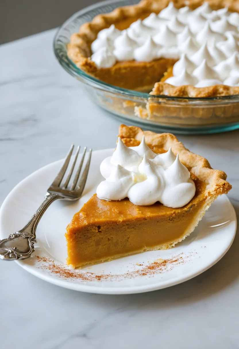 Dairy Free Pumpkin Pie - Close-up shot