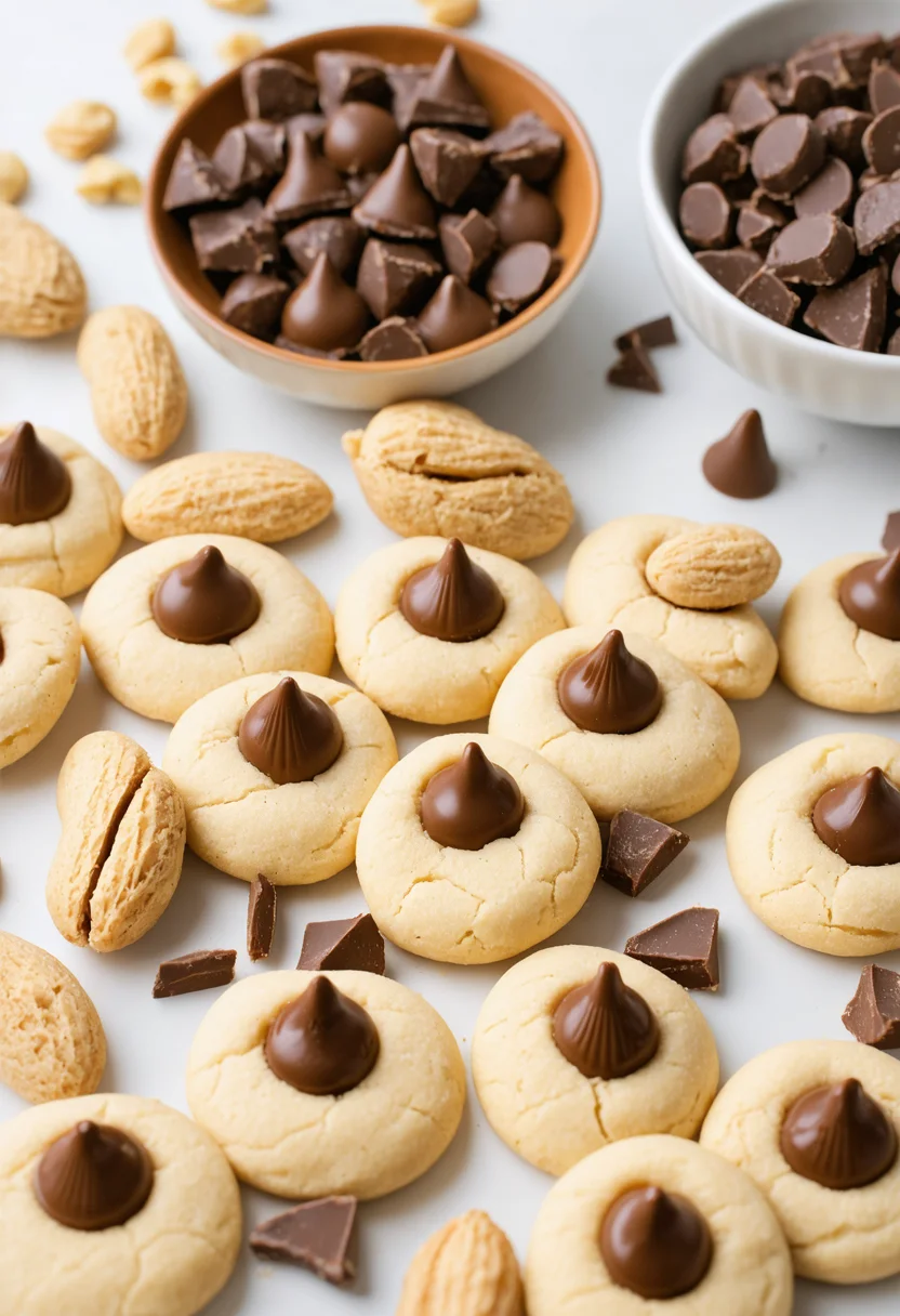Peanut Butter Blossoms - Serving suggestion
