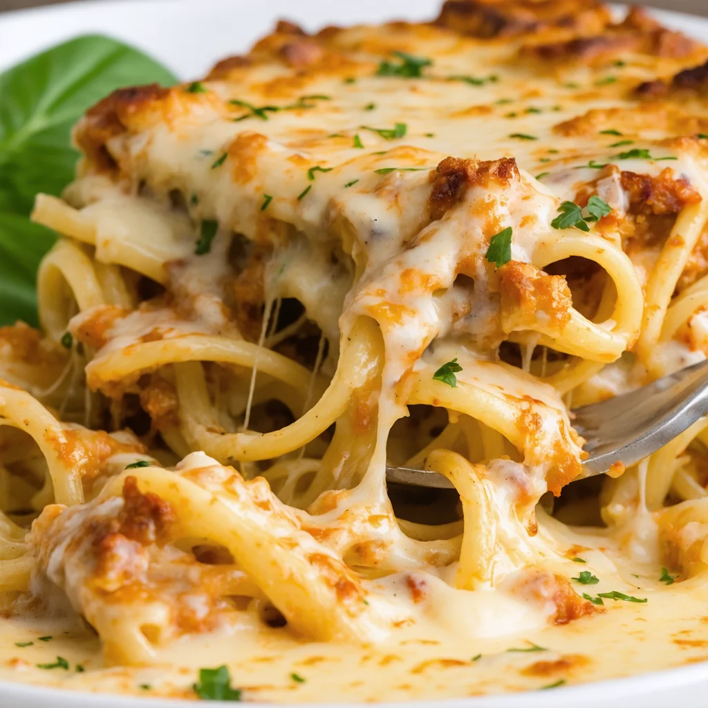 Creamy Southern Spaghetti Bake - Ingredient close-up