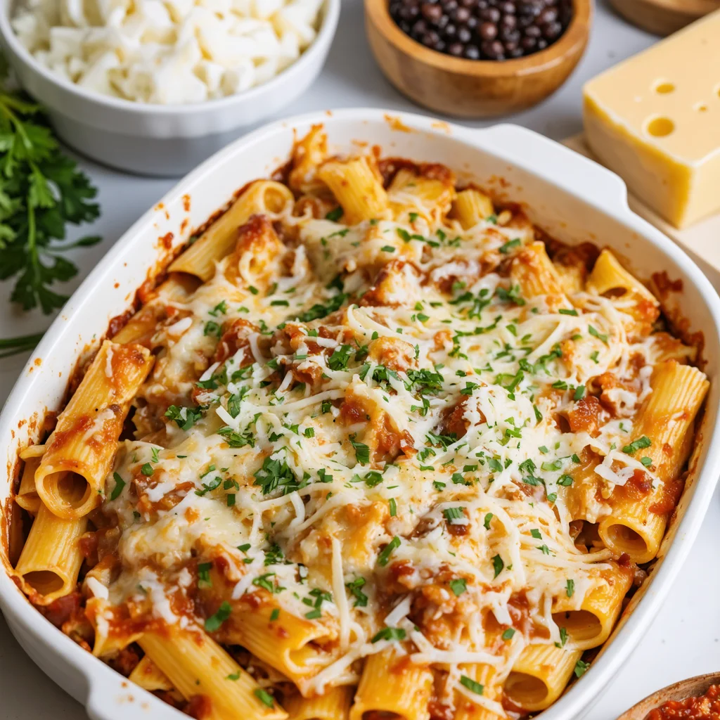 Creamy Southern Spaghetti Bake - Serving suggestion