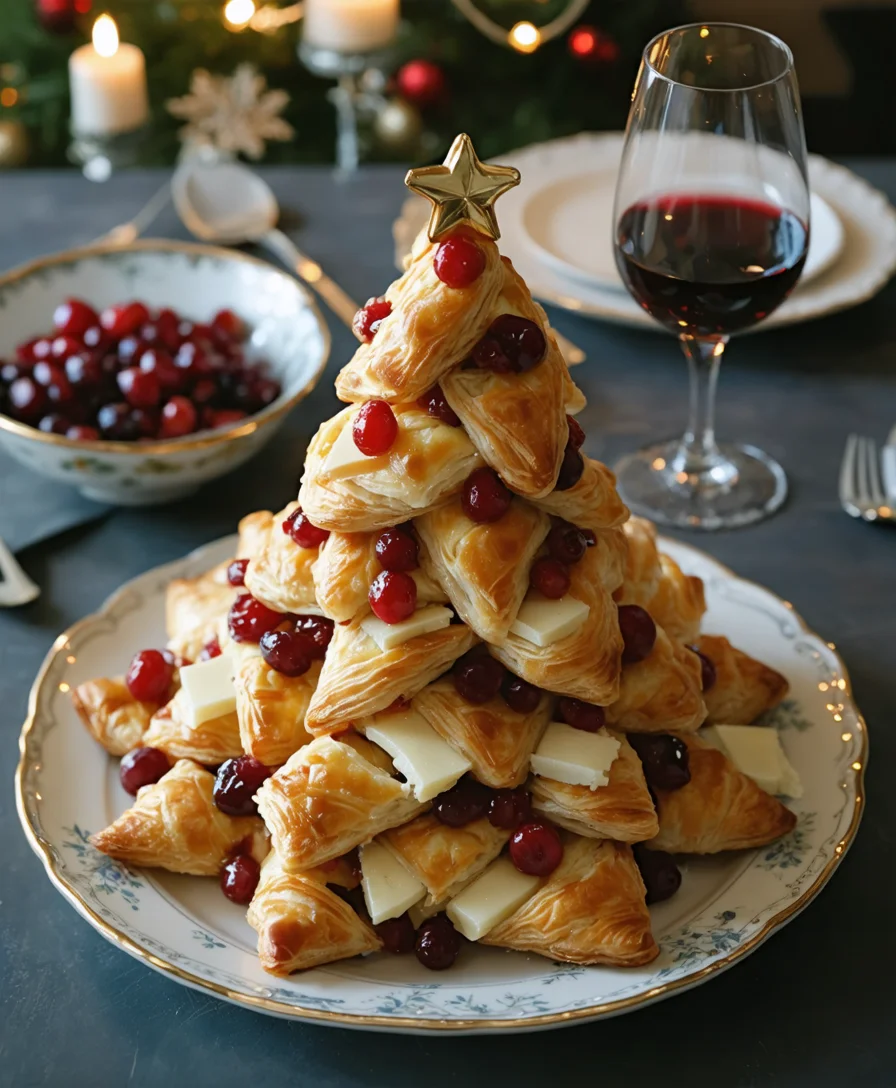 Brie & Cranberry Puff Pastry Tree Tower - Helpful tip highlight