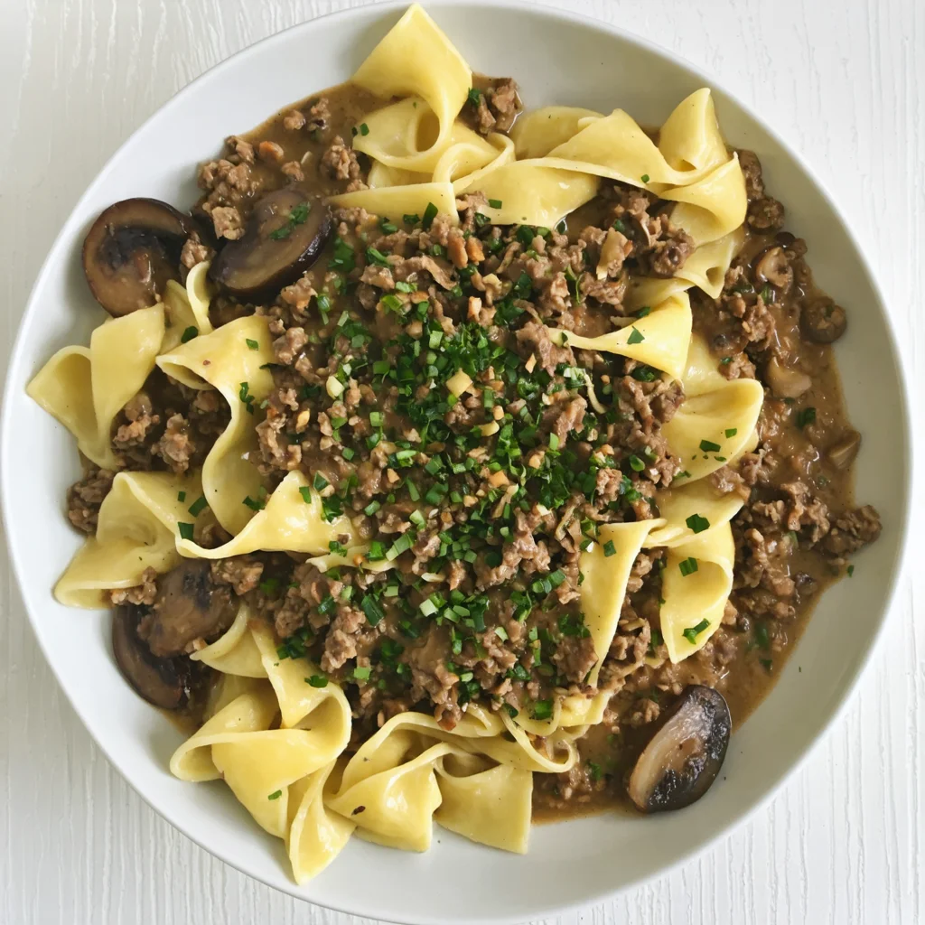 Ground Beef Stroganoff - Helpful tip highlight