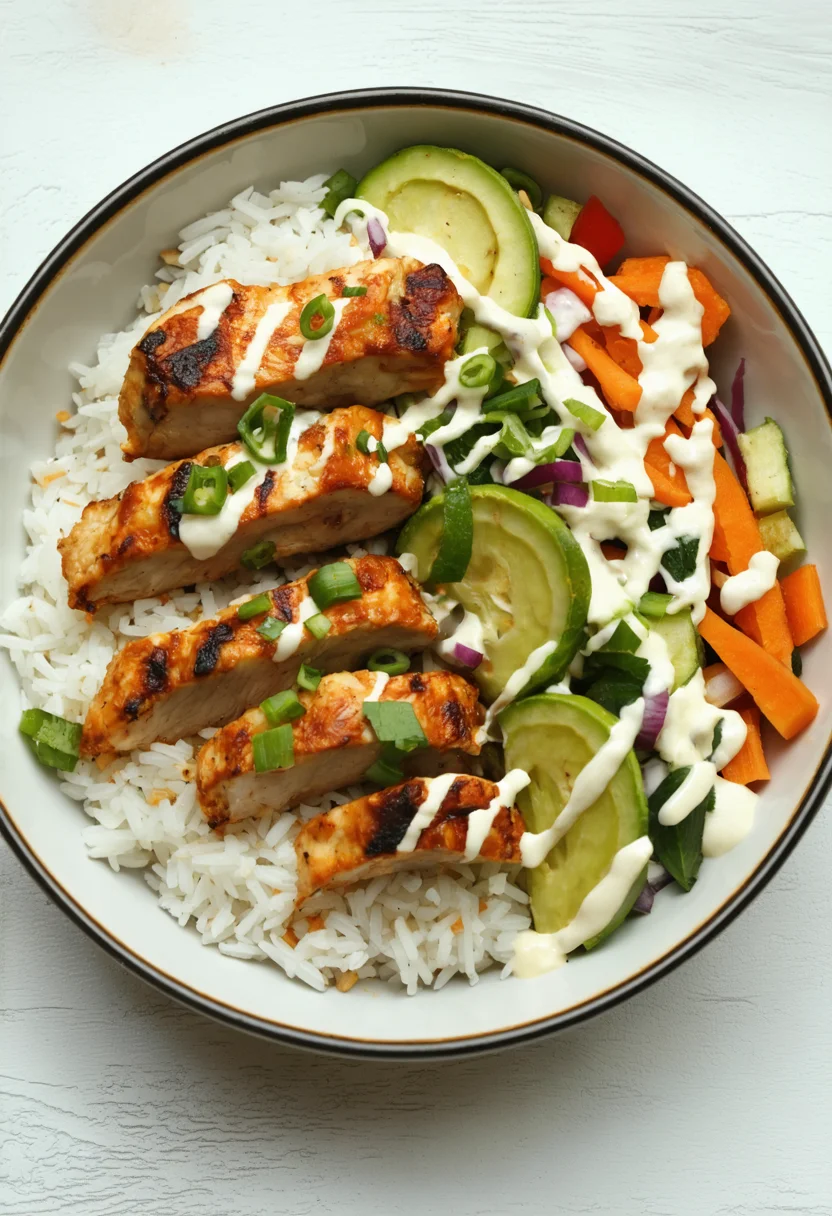 Chicken Shawarma Bowl - Close-up shot
