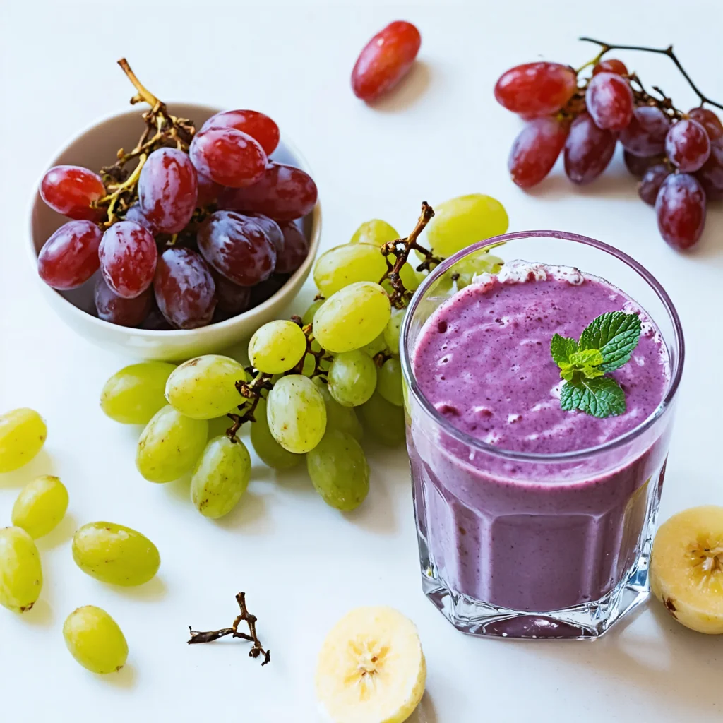 Grape Smoothie - Serving suggestion