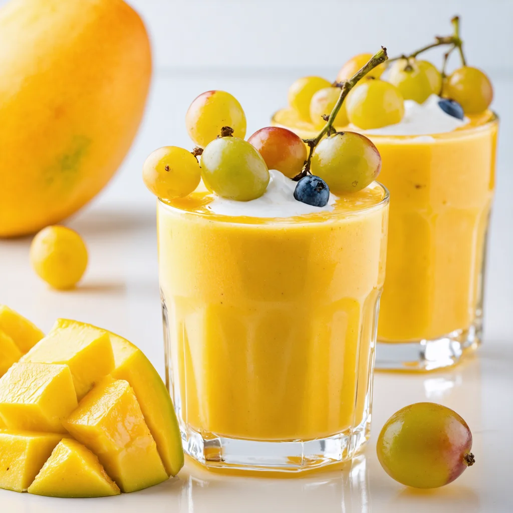 Mango Smoothie - Serving suggestion